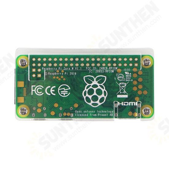 Raspberry Pi Zero Acrylic Case Shell + Heat Sink + Screwdriver + 40P Double Row Pin Kit