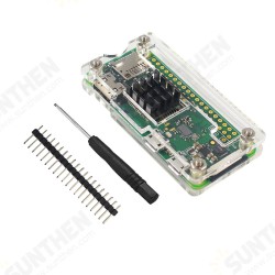 Raspberry Pi Zero Acrylic Case Shell + Heat Sink + Screwdriver + 40P Double Row Pin Kit Raspberry Pi Zero Acrylic Case Shell + Heat Sink + Screwdriver + 40P Double Row Pin Kit