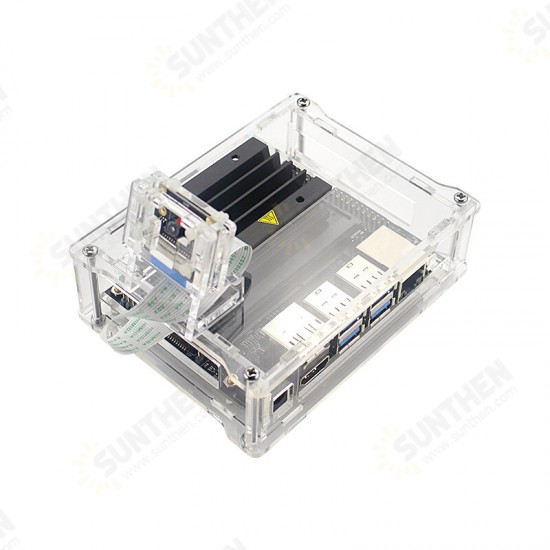 C2150 Acrylic Protective Case + Camera Bracket Enclosure Kit for Jetson Nano