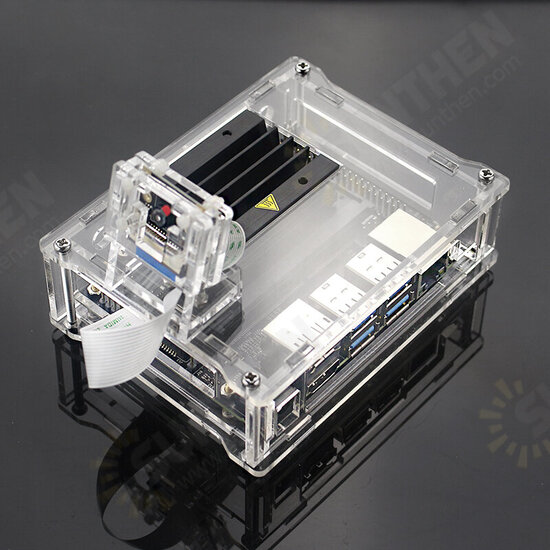 C2150 Acrylic Protective Case + Camera Bracket Enclosure Kit for Jetson Nano