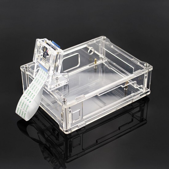C2150 Acrylic Protective Case + Camera Bracket Enclosure Kit for Jetson Nano
