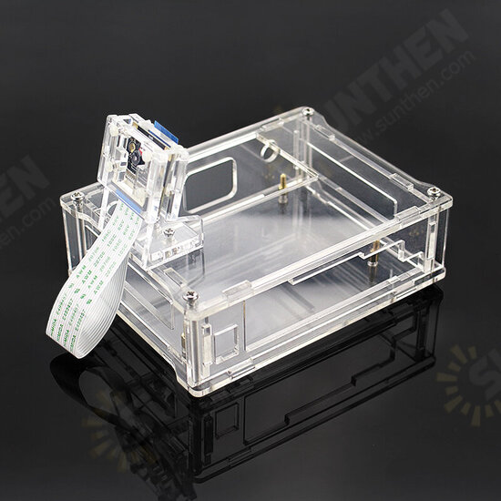 C2150 Acrylic Protective Case + Camera Bracket Enclosure Kit for Jetson Nano