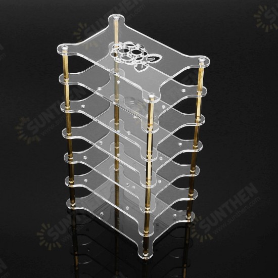 Clear Acrylic 6 Layer Cluster Case Shelf Stack For Raspberry Pi 4/3/2 B and B+ Clear Acrylic 6 Layer Cluster Case Shelf Stack For Raspberry Pi 4/3/2 B and B+