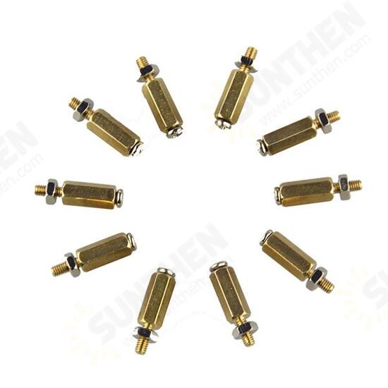 DIY 11MM Hexagon Brass Cylinder + Screw + Nut Kits For Raspberry Pi