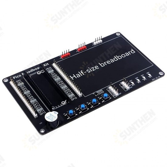 Expansion Board Experimental Learning Platform DIY Kit with LED Light Buzzer Button for Raspberry Pi Pico Expansion Board Experimental Learning Platform DIY Kit with LED Light Buzzer Button for Raspberry Pi Pico