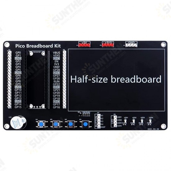 Expansion Board Experimental Learning Platform DIY Kit with LED Light Buzzer Button for Raspberry Pi Pico Expansion Board Experimental Learning Platform DIY Kit with LED Light Buzzer Button for Raspberry Pi Pico