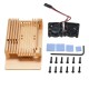 Golden Metal Alloy Aluminum Case Enclosure with Cooling Fan for Raspberry Pi 3B+ Golden Metal Alloy Aluminum Case Enclosure with Cooling Fan for Raspberry Pi 3B+