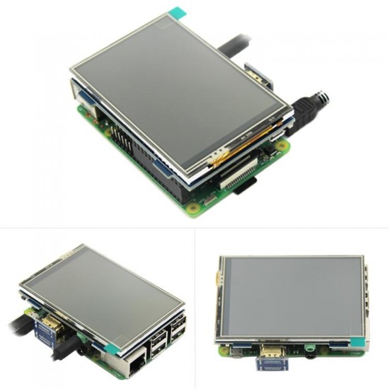 MPI3508 3.5 inch USB Touch Screen Real HD 1920x1080 LCD Display For Raspberry Pi 3/2/B+/B/A+