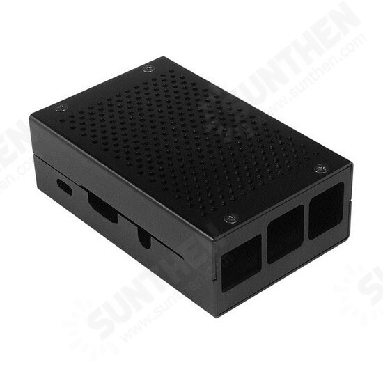 Metal Motherboard Case fits Raspberry Pi 2/3B+ Aluminum Alloy Case with Heat Sinks Shell for Raspberry Pi