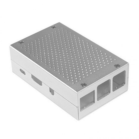 Metal Motherboard Case fits Raspberry Pi 2/3B+ Aluminum Alloy Case with Heat Sinks Shell for Raspberry Pi
