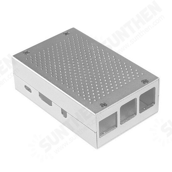 Metal Motherboard Case fits Raspberry Pi 2/3B+ Aluminum Alloy Case with Heat Sinks Shell for Raspberry Pi