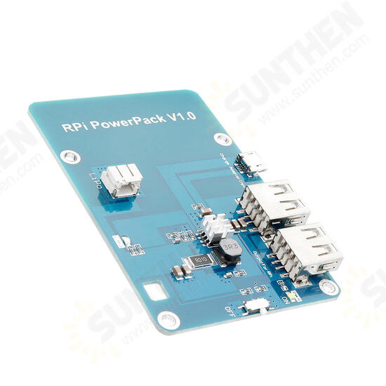 Powerpack V1.0 Lithium Battery Expansion Board For Cell Phone / Raspberry Pi 3 Model B / Pi 2B / B+