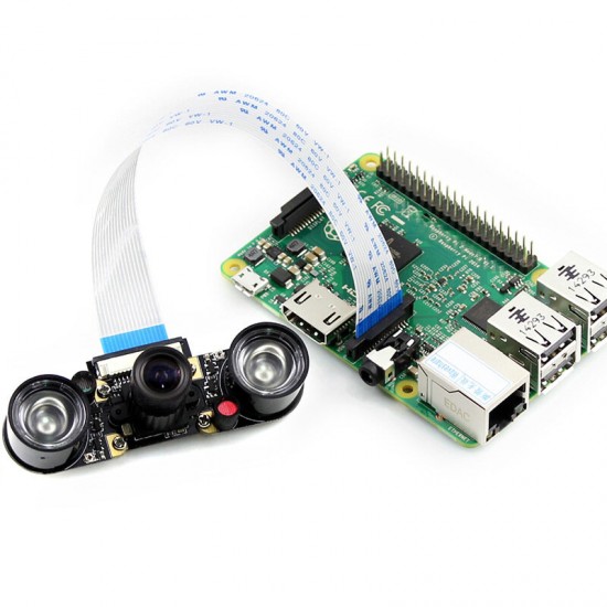 Camera(F) Supports Night Vision Adjustable-Focus for Raspberry Pi 3 B+ with Cable