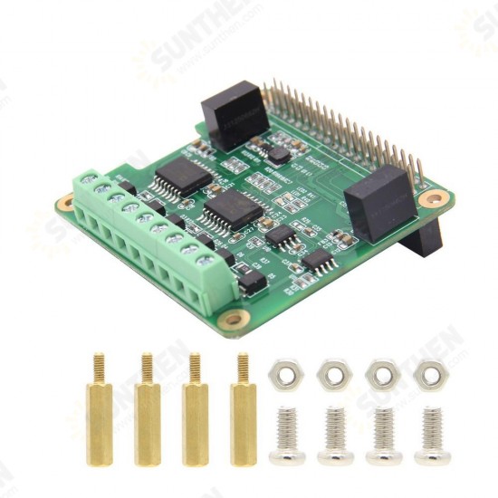 RS485 & CAN Shield Expansion Board for Raspberry Pi 4 Model B/3B+/3B/2B/Zero/Zero W