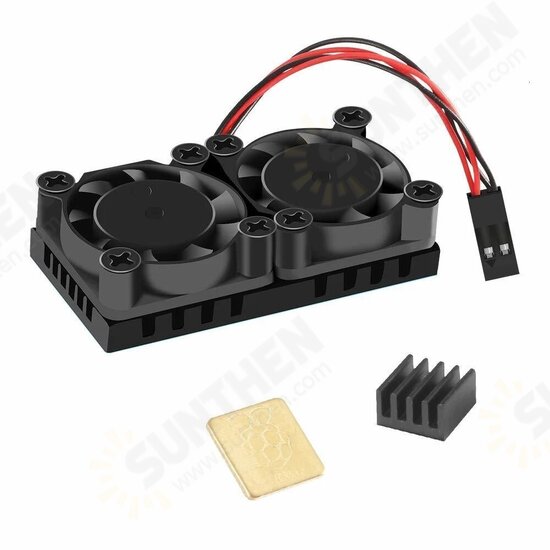 Raspberry Pi 4 Model B Dual Fan with Heat Sink Ultimate Double Cooling Fans for Raspberry Pi 4B/3B+