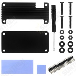 Raspberry Pi Zero 2 W Aluminum Case + Pin Header Screwdriver Passive Cooling Enclouse for Raspberry Pi Zero / Pi Zero 2W Raspberry Pi Zero 2 W Aluminum Case + Pin Header Screwdriver Passive Cooling Enclouse for Raspberry Pi Zero / Pi Zero 2W