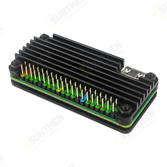 Raspberry Pi Zero 2 W Aluminum Case + Pin Header Screwdriver Passive Cooling Enclouse for Raspberry Pi Zero / Pi Zero 2W