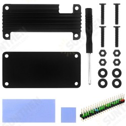 Raspberry Pi Zero 2 W Aluminum Case + Pin Header Screwdriver Passive Cooling Enclouse for Raspberry Pi Zero / Pi Zero 2W Raspberry Pi Zero 2 W Aluminum Case + Pin Header Screwdriver Passive Cooling Enclouse for Raspberry Pi Zero / Pi Zero 2W