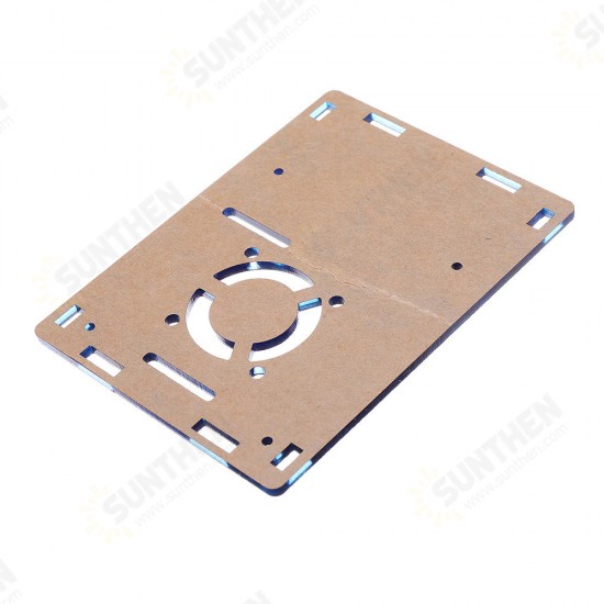 Red/Blue/Black Acrylic Wall Mounted Protective Case Support Cooling Fan for Raspberry Pi 4 Model B