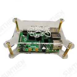 Stackable Assemblage Acrylic Shell Protective Case for Raspberry Pi 4B Stackable Assemblage Acrylic Shell Protective Case for Raspberry Pi 4B