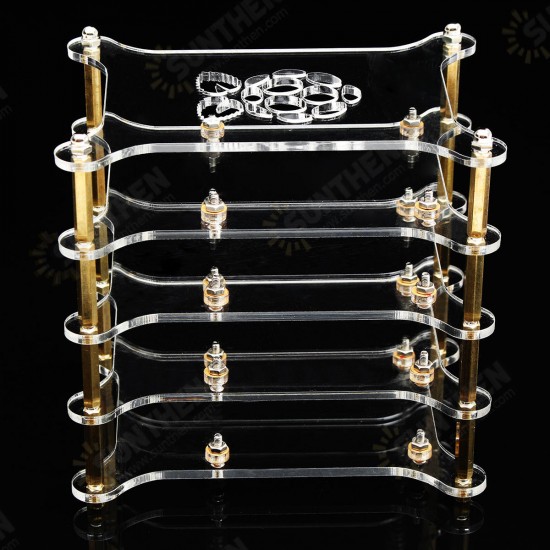 Transparent 4-Layer Acrylic Cluster Case For Raspberry Pi 3/2 B and B+ Transparent 4-Layer Acrylic Cluster Case For Raspberry Pi 3/2 B and B+