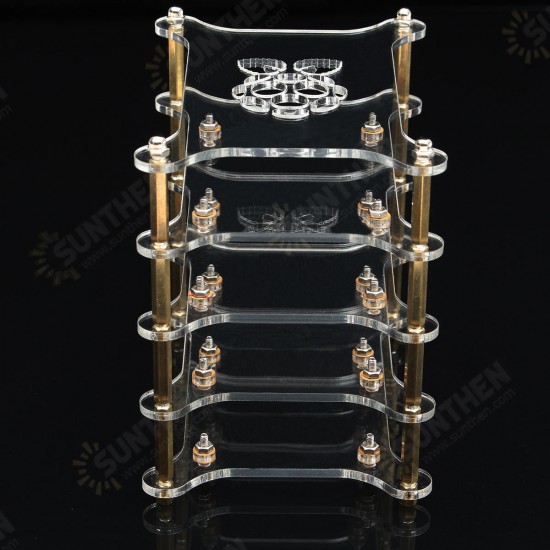 Transparent 4-Layer Acrylic Cluster Case For Raspberry Pi 3/2 B and B+ Transparent 4-Layer Acrylic Cluster Case For Raspberry Pi 3/2 B and B+