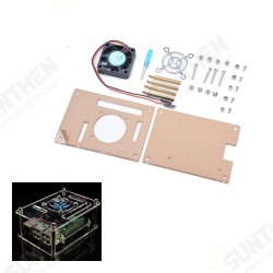Transparent Acrylic Case + Cooling System External Fan + Screwdriverr Tool For Raspberry Pi 4/3/2/B/B+ Transparent Acrylic Case + Cooling System External Fan + Screwdriverr Tool For Raspberry Pi 4/3/2/B/B+