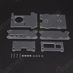 Transparent Acrylic Raspberry Pi 4B Case Box Support Cooling Fan Instal Transparent Acrylic Raspberry Pi 4B Case Box Support Cooling Fan Instal