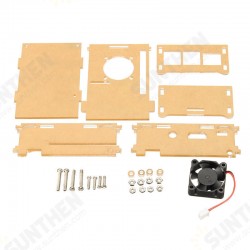 Transparent Clear Case Enclosure Box + Cooling Fan For Raspberry Pi 2 Model / B+ Transparent Clear Case Enclosure Box + Cooling Fan For Raspberry Pi 2 Model / B+