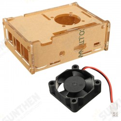 Transparent Clear Case Enclosure Box + Cooling Fan For Raspberry Pi 2 Model / B+ Transparent Clear Case Enclosure Box + Cooling Fan For Raspberry Pi 2 Model / B+