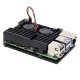 Aluminum Alloy Case Protective Shell Metal Enclosure with Dual Fan for Raspberry Pi 4 Model B Only