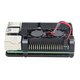 Aluminum Alloy Case Protective Shell Metal Enclosure with Dual Fan for Raspberry Pi 4 Model B Only Aluminum Alloy Case Protective Shell Metal Enclosure with Dual Fan for Raspberry Pi 4 Model B Only