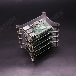 Raspberry Pi Cluster Experiment Case Overlay Multiple Layers for 4B/3B+/3B/2B/B+ Raspberry Pi Cluster Experiment Case Overlay Multiple Layers for 4B/3B+/3B/2B/B+