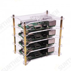 Raspberry Pi Cluster Experiment Case Overlay Multiple Layers for 4B/3B+/3B/2B/B+ Raspberry Pi Cluster Experiment Case Overlay Multiple Layers for 4B/3B+/3B/2B/B+