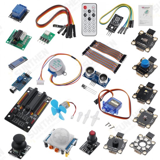 Programmable Sensor Kit with 21 Electronic Modules for Raspberry Pi Pico Development Board