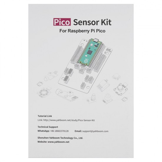 Programmable Sensor Kit with 21 Electronic Modules for Raspberry Pi Pico Development Board