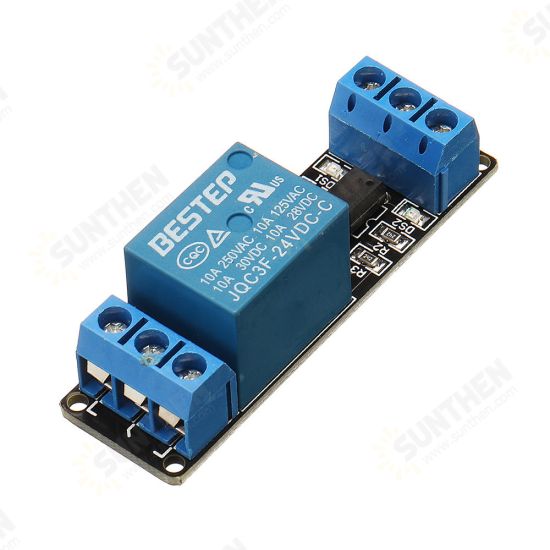 1 Channel 24V Relay Module Optocoupler Isolation With Indicator Input Active Low Level for Arduino - products that work with official Arduino boards