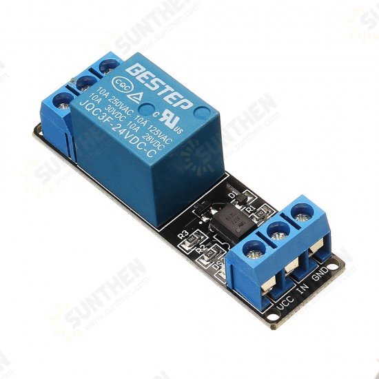 1 Channel 24V Relay Module Optocoupler Isolation With Indicator Input Active Low Level for Arduino - products that work with official Arduino boards