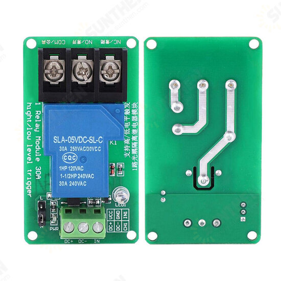 1 Channel Relay Module 30A with Optocoupler Isolation 5V Supports High and Low Trigger