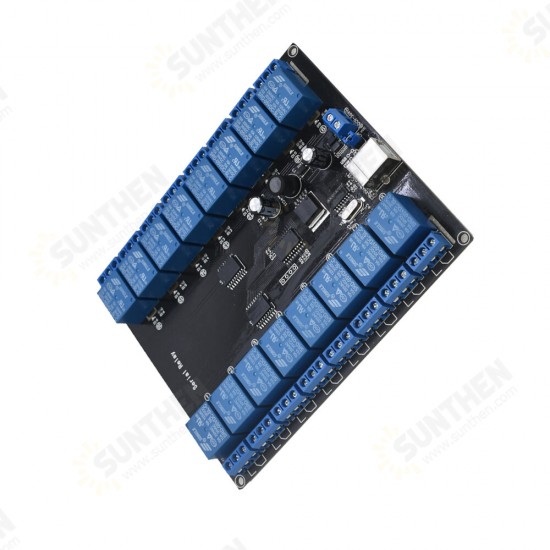 16-Channel 9-36V USB Electrical Module Serial Port Relay Motherboard