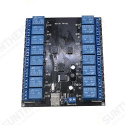 16-Channel 9-36V USB Electrical Module Serial Port Relay Motherboard 16-Channel 9-36V USB Electrical Module Serial Port Relay Motherboard