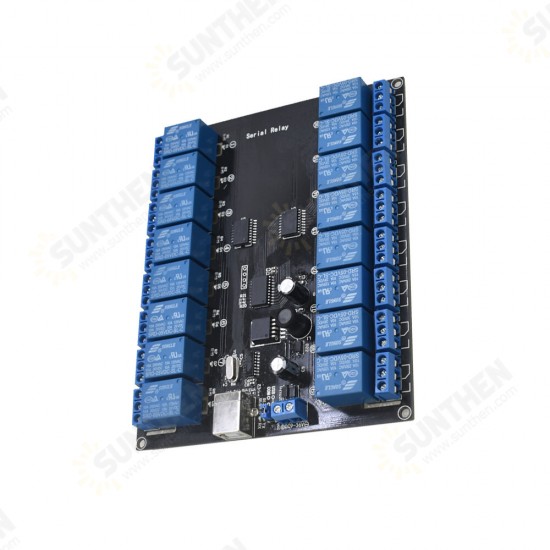 16-Channel 9-36V USB Electrical Module Serial Port Relay Motherboard