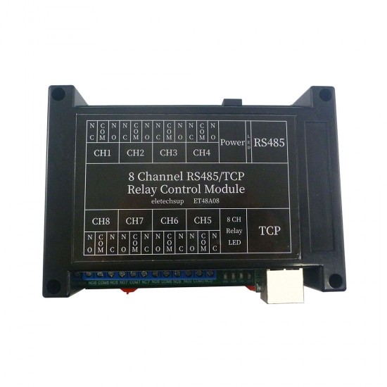 2 IN 1 8CH Network Ethernet RS485 Relay Modbus RTU Slave TCP/IP UDP UART Switch Module PLC Industrial Control Board