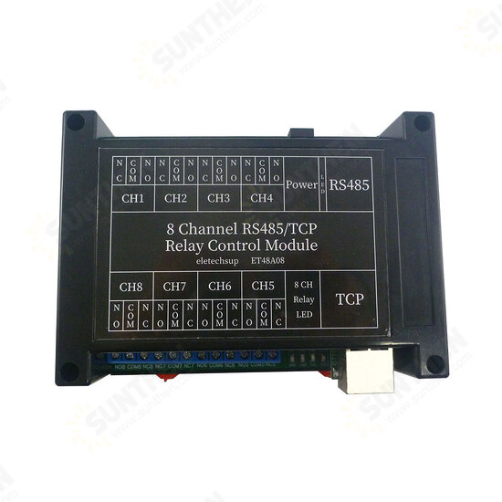 2 IN 1 8CH Network Ethernet RS485 Relay Modbus RTU Slave TCP/IP UDP UART Switch Module PLC Industrial Control Board