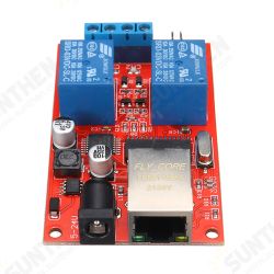 2-way Ethernet Relay Network Switch Delay TCPUDP Module Controller WeChat Cloud Remote Control 2-way Ethernet Relay Network Switch Delay TCPUDP Module Controller WeChat Cloud Remote Control