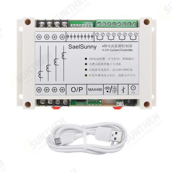 4 Channel 4CH Current Controller Switch Control Monitoring Relay Module for Arduino - products that work with official Arduino boards