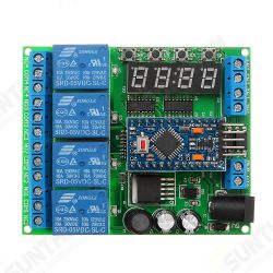 4 Channel For Pro Mini Expansion Board Diy Multi-Function Delay Relay PLC Power Timing Device 4 Channel For Pro Mini Expansion Board Diy Multi-Function Delay Relay PLC Power Timing Device