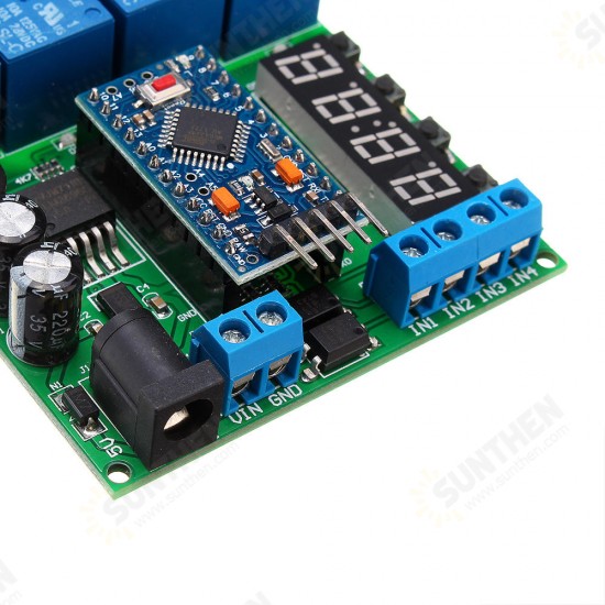 4 Channel For Pro Mini Expansion Board Diy Multi-Function Delay Relay PLC Power Timing Device