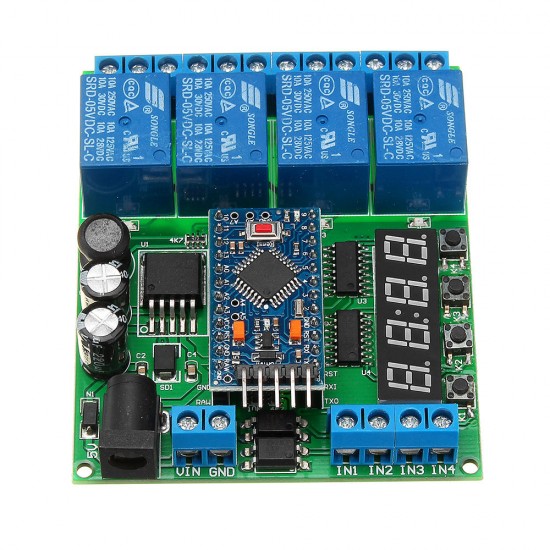4 Channel For Pro Mini Expansion Board Diy Multi-Function Delay Relay PLC Power Timing Device