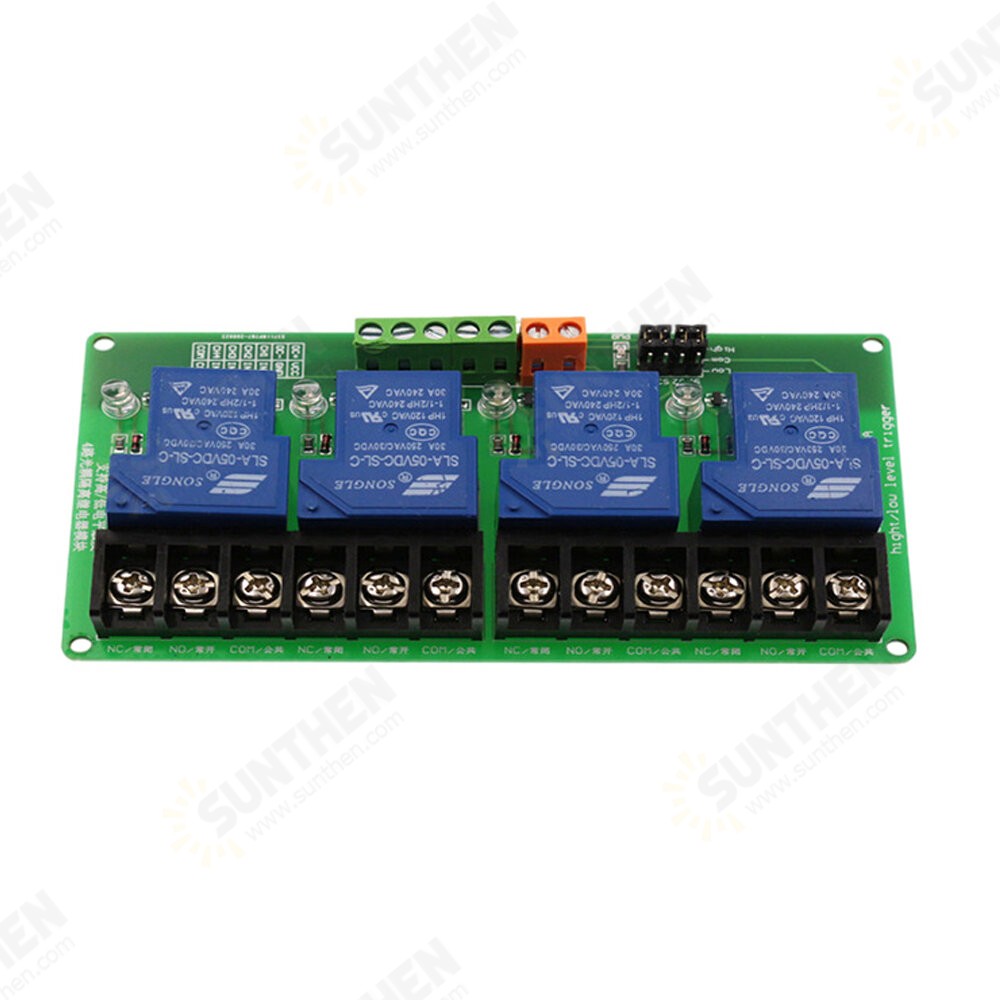 4 Channel Relay Module 30A with Optocoupler Isolation Supports High and ...